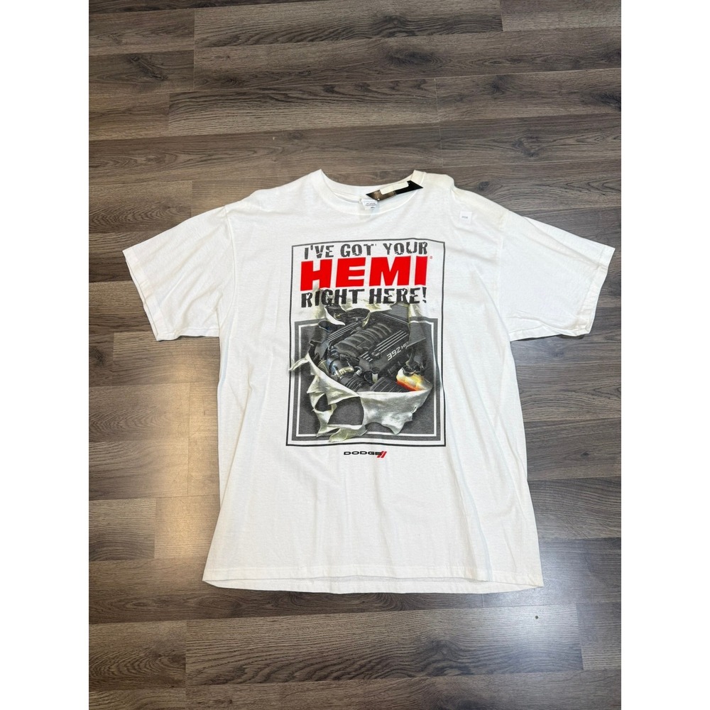 Dodge I've Got Your Hemi Right Here 392 Engine Graphic T-Shirt White XL